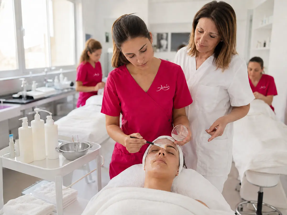 Allieva Xenia durante il corso professionale di estetista a Caserta